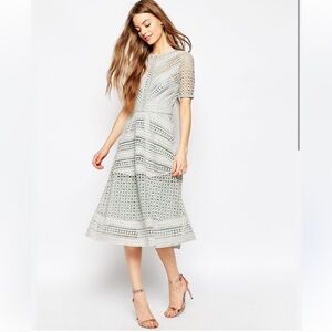 ASOS Special Occasion Grey lace midi dress​​​ NWT
